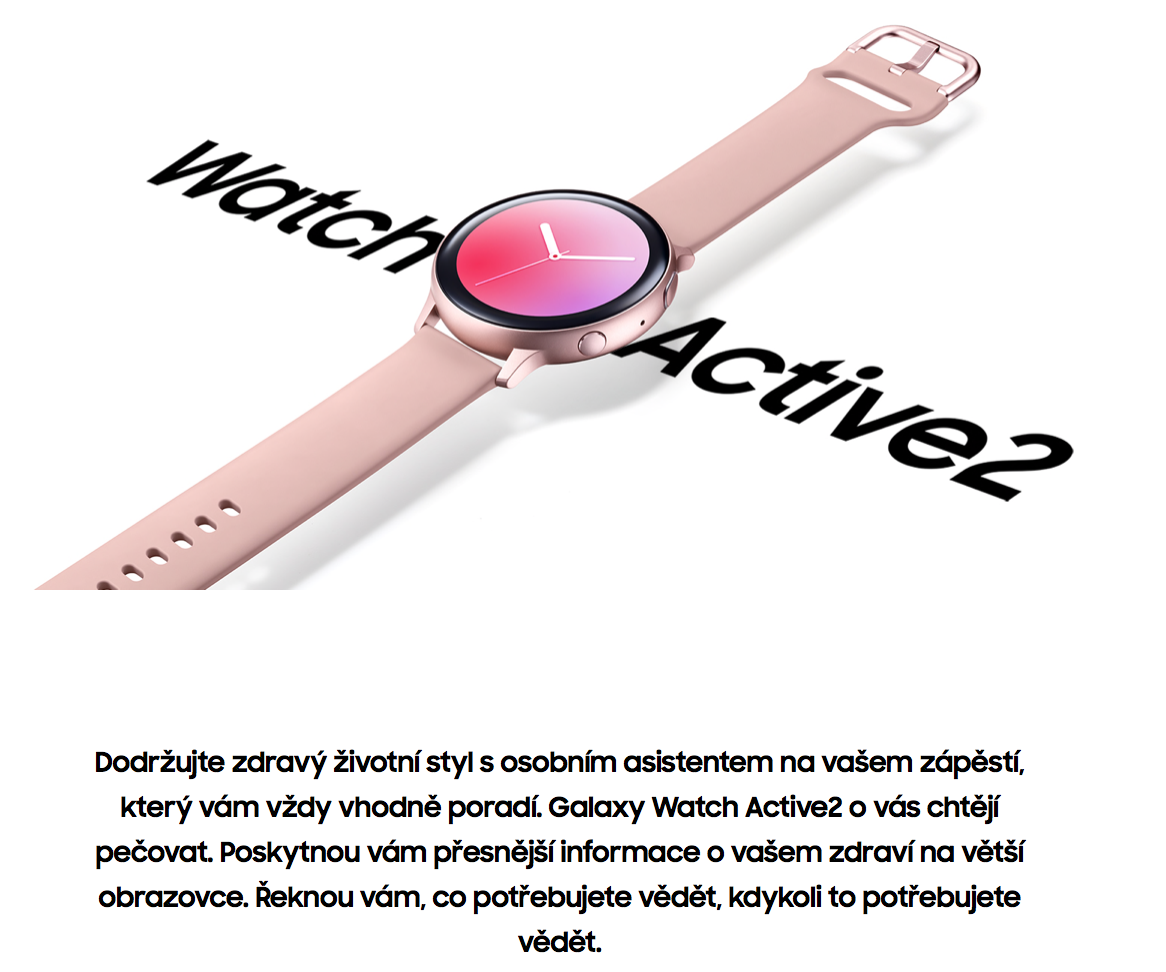 Samsung Galaxy Watch ACTIVE 2 - 44mm vydrz baterie nabijeni rose pink alu